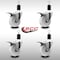 Service Caster 4'' SS Nylon Swivel 1-1/2'' Expanding Stem Caster Set Total Lock Brake, 4PK SCC-SSEXTTL20S414-NYS-112-4 - alternate 2
